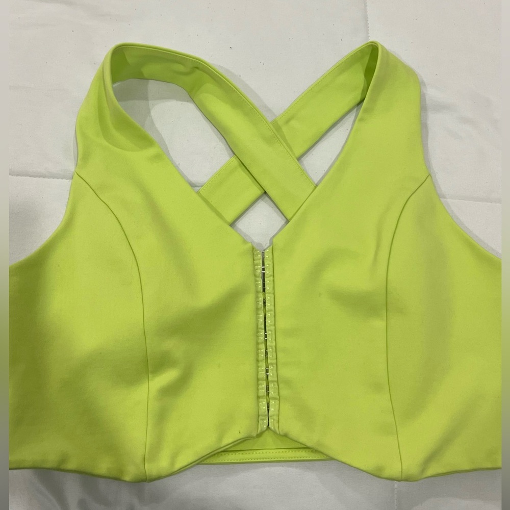 Neon green corsette top